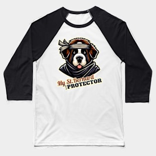 Ninja St. Bernard Baseball T-Shirt